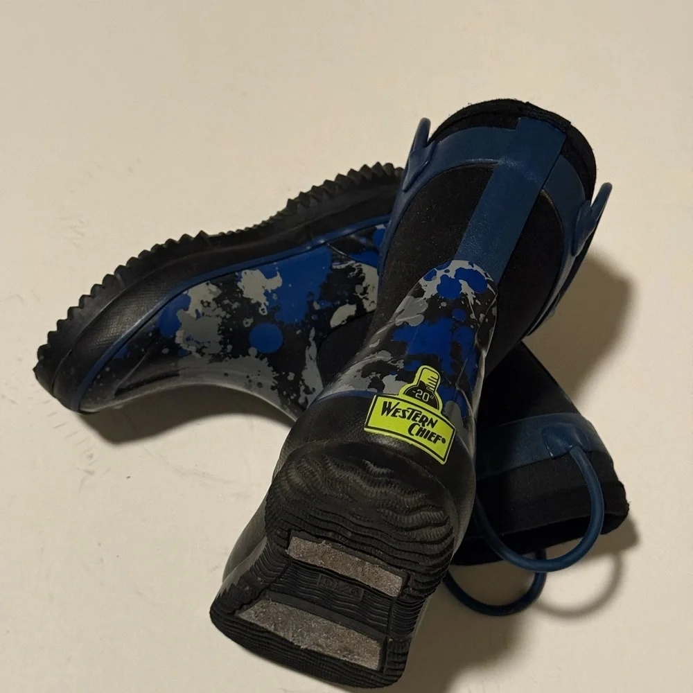 Western Chief Neoprene Rain/Snow‎ Boots~Kids sz 9/10 Insulated to -20~Waterproof